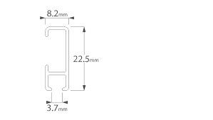 Silent Gliss system 1080 hand operated aluminium curtain track