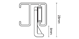 Silent Gliss System 1280 Hand Operated aluminium curtain track