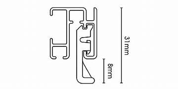 Silent Gliss system 3900 Cord operated aluminium curtain track