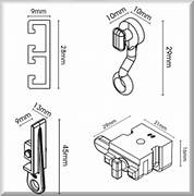 Swish Deluxe plastic curtain track and fittings