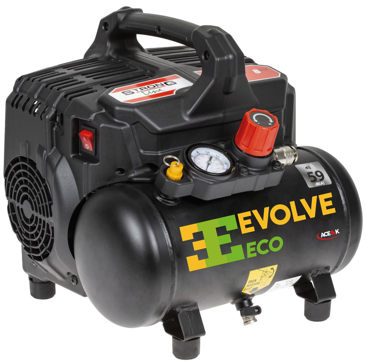 EVOLVE Ultra quiet compressor with 10 metre hose