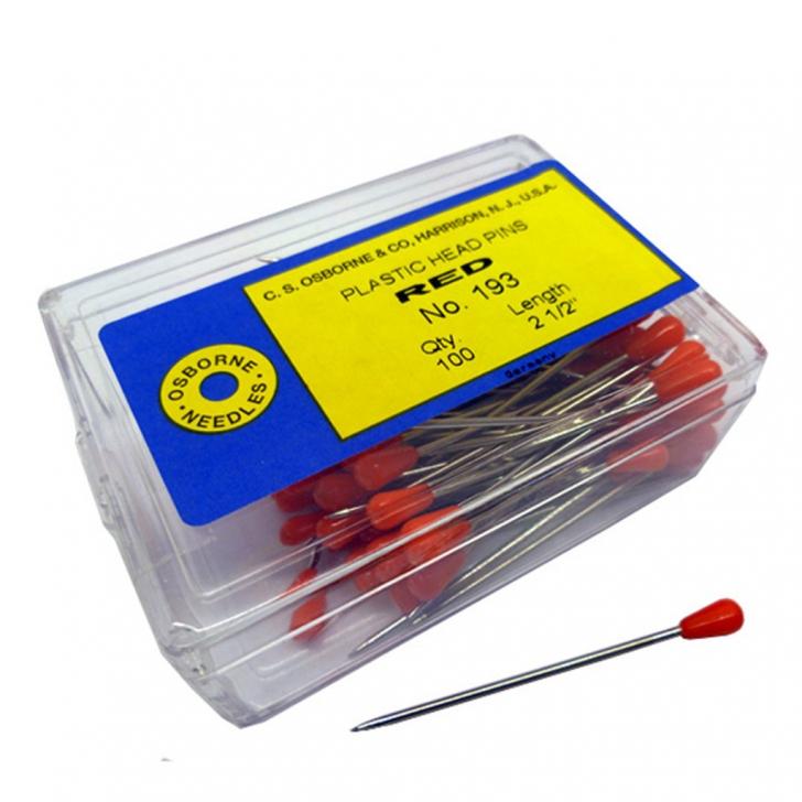 Plastic Headed Pins Box of 100 (Osborne 193)