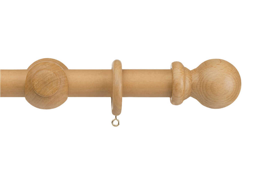 35mm Natural Universal Wood Pole Ball Finial