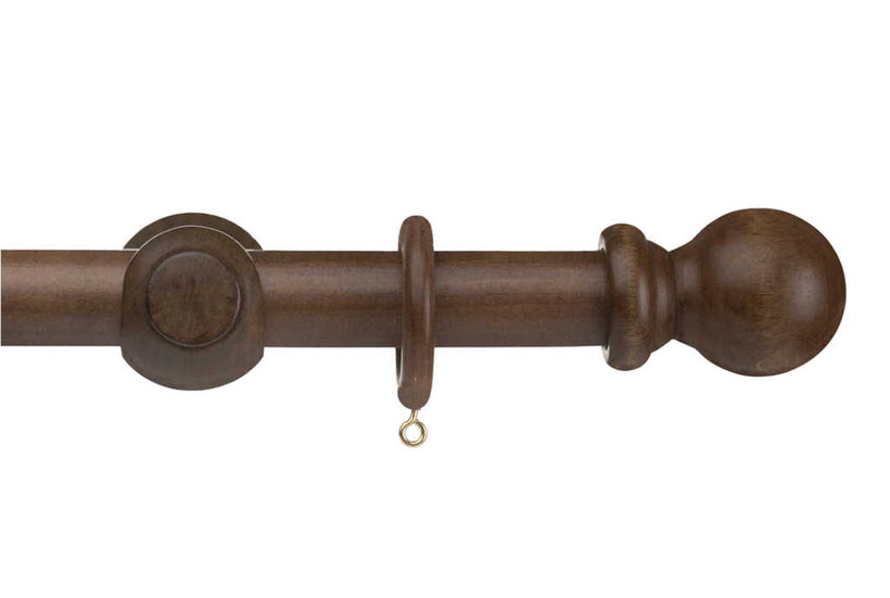 35mm Walnut Universal Wood Pole Ball Finial