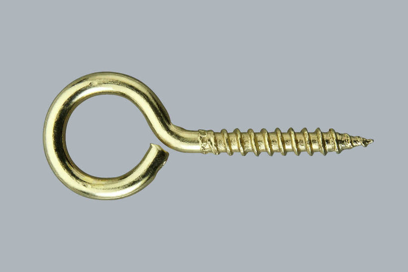 Brass Plated Vine Eye 37mm