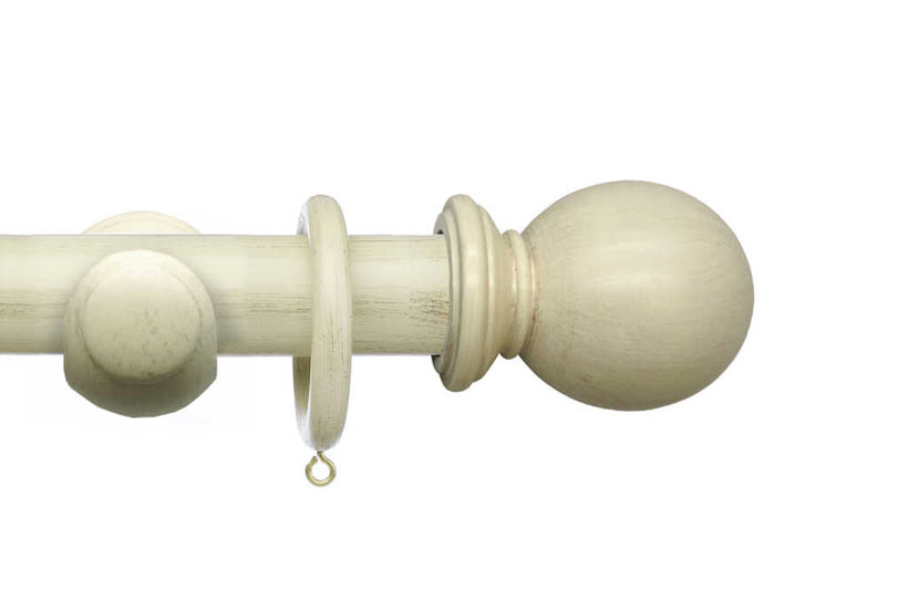 50mm Masterpiece Distressed Cream Ball Finial