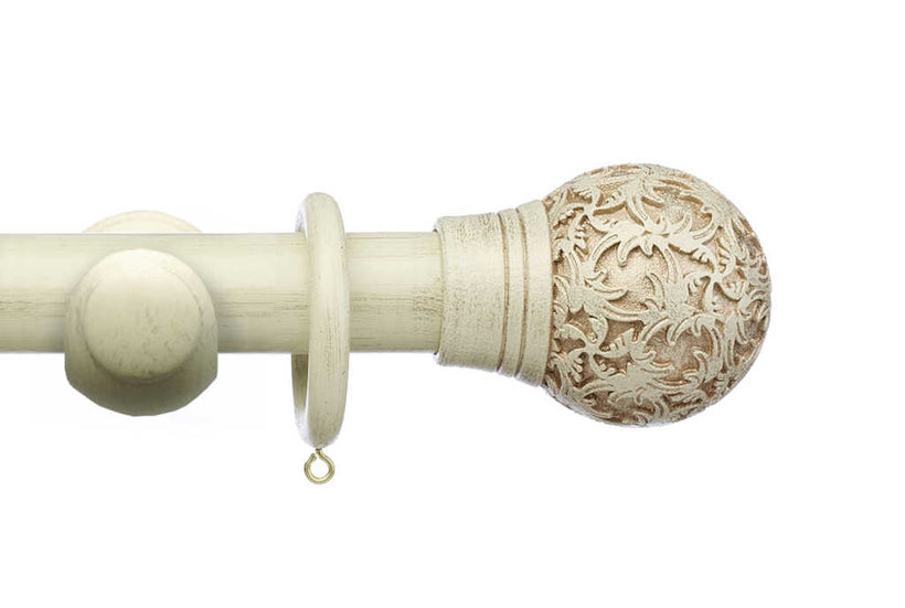 50mm Masterpiece Distressed Cream Chantilly Finial