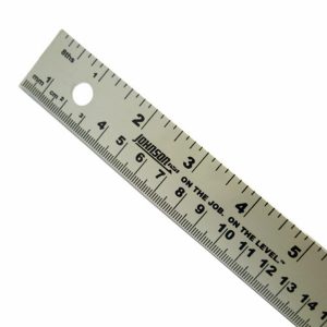 Johnson 1 Metre Aluminum Rule Dual Marked