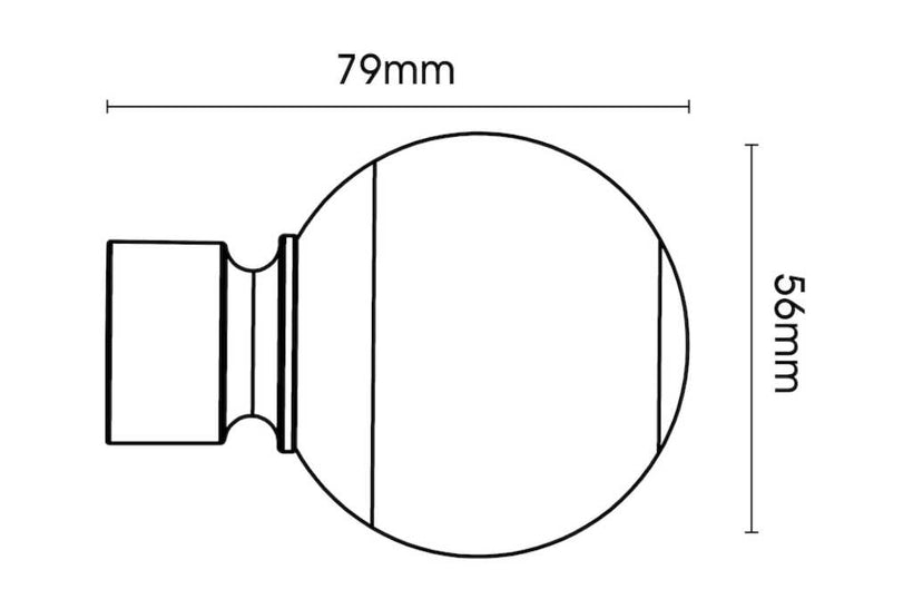 28mm Ball End Eyelet Pole