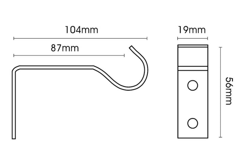 28mm Ball End Eyelet Pole