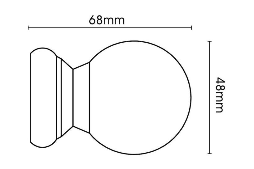 28mm Universal Wood Pole Kit with Ball Finial