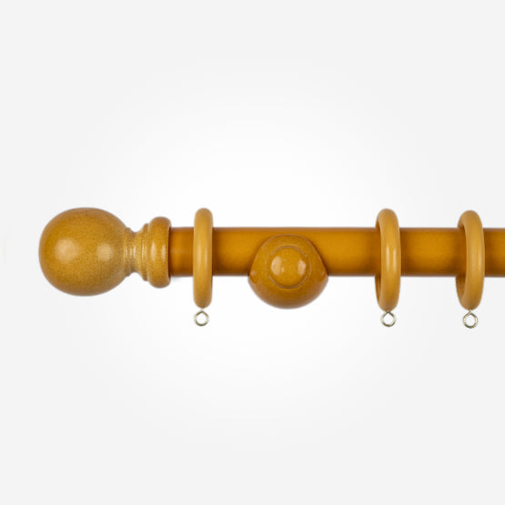 28mm Universal Wood Pole Kit with Ball Finial