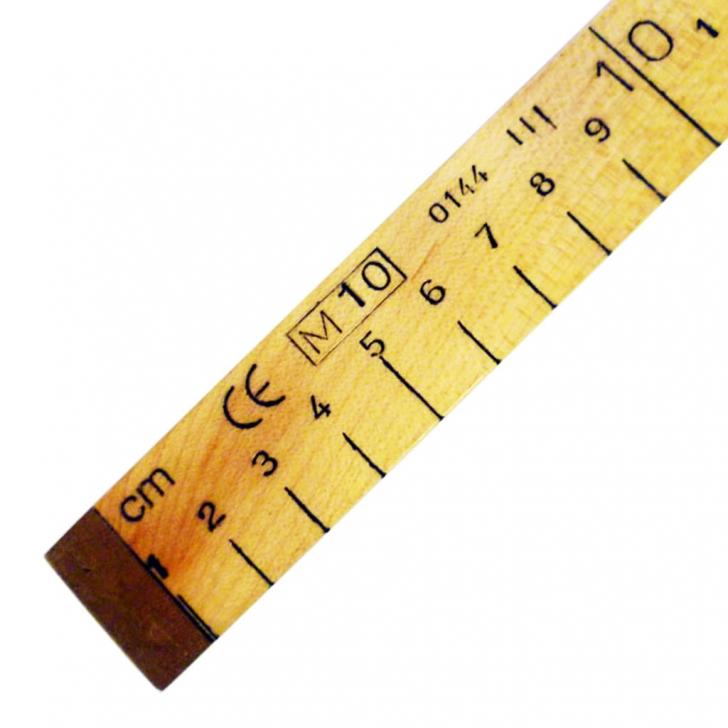 Government Stamped Wooden  Rule Brass End (100cm)